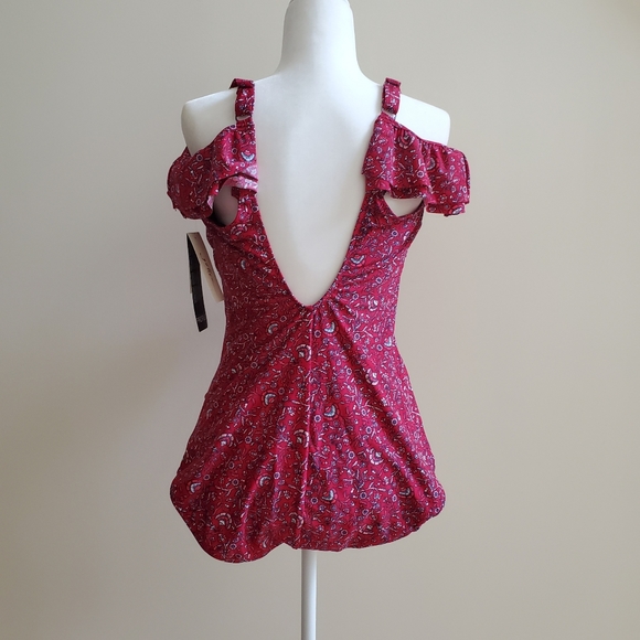 Profile by Gottex Floral Red One Piece Swimsuit - Picture 5 of 8